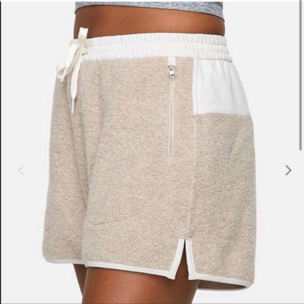 Outdoor Voices Mega Fleece Wool Shorts in Oatmeal as S